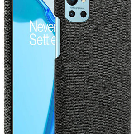 Woven Soft Fabric Case for OnePlus 9R / One Plus 9R Back Cover, Shock Protection Slim Hard Anti Slip Back Cover (Black)