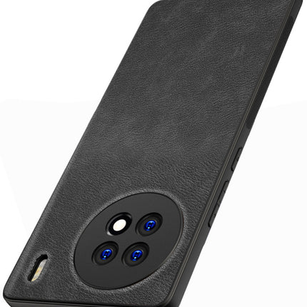 Mobizang Tux Back Case for Vivo X90 (5G) | Slim Leather Shockproof Camera Protection Back Cover (Black)