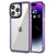 Mobizang Warrior Acrylic Clear Back Cover For Apple iPhone 15 Pro | Slim Shockproof [Military Grade Protection] Hybrid Bumper Case (Purple Sides)