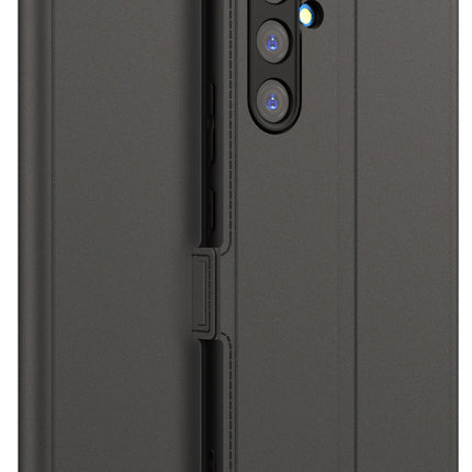 Mobizang Noble Slim Magnetic Leather Flip Case Cover for Samsung Galaxy A34 (5G) | Card Holder Stand Leather Flip Wallet Case (Black)