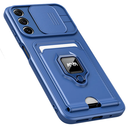 Mobizang Bisen Back Cover for Samsung Galaxy S21 FE,Shockproof Slim Bumper Back Case (Blue)