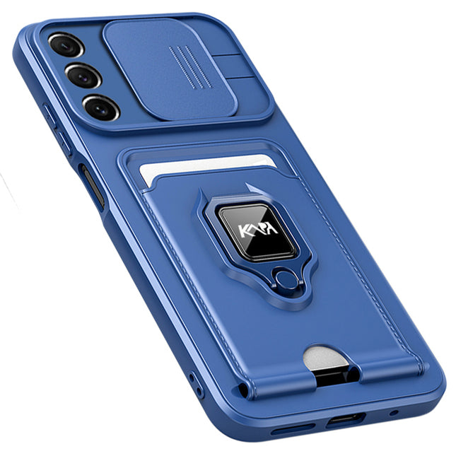 Mobizang Bisen Back Cover for Samsung Galaxy S21 FE,Shockproof Slim Bumper Back Case (Blue)
