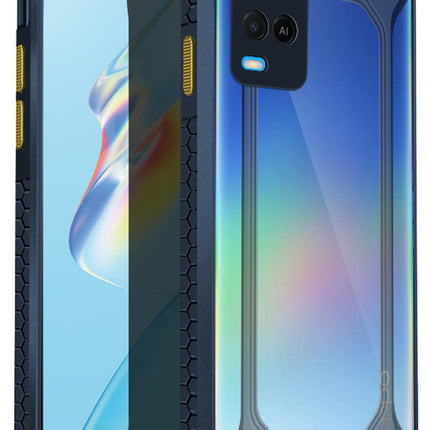Unicorn for Oppo A54 (4G) Clear Back Case, [Military Grade Protection] Shock Proof Slim Hybrid Bumper Cover (Blue)