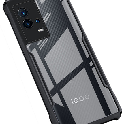 Beetle for Vivo IQOO 9 Back Case, [Military Grade] Shockproof Slim Hybrid Cover (Black)