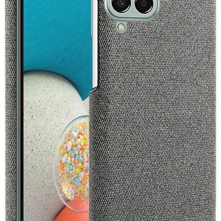 Mobizang Woven Soft Fabric Case for Samsung Galaxy M53 (5G) Back Cover,  Shock Protection Slim Hard Anti Slip Back Cover (Grey)
