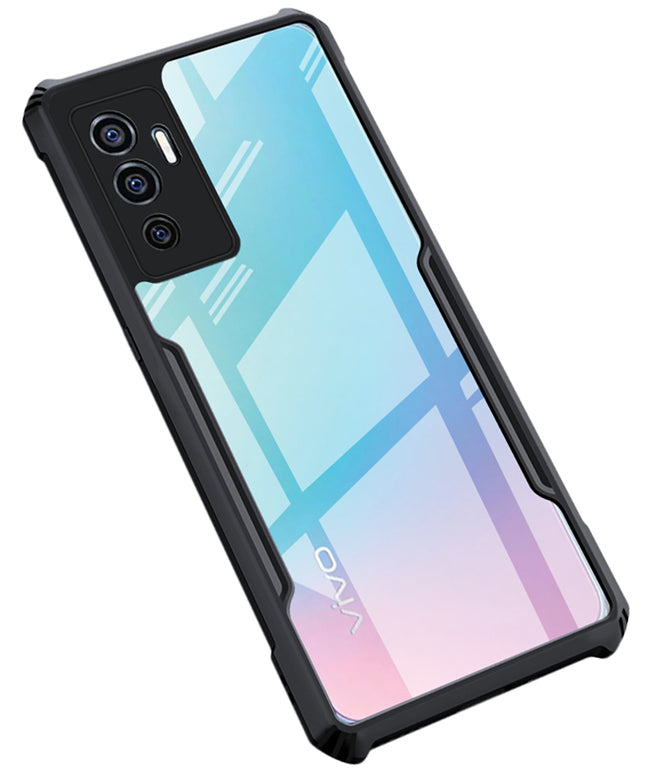 Beetle for Vivo V23E Back Case, [Military Grade Protection] Shock Proof Slim Hybrid Bumper Cover (Black)