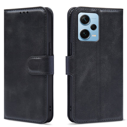 Mobizang Prime Slim Magnetic Flip Cover for Redmi Note 12 Pro Plus (5G) | PU Leather Shockproof Folio Case with Card Holders RFID Blocking Kickstand (Black)