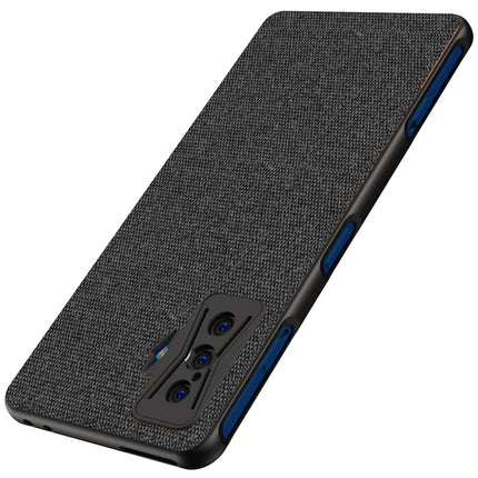 Soft Fabric Hybrid Protective Back Case Cover for Redmi K50 Gaming Edition (Black)