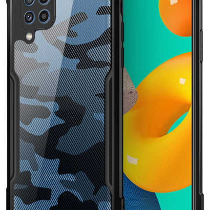 Beetle Camouflage for Samsung Galaxy A22 (4G) Back Case, [Military Grade Protection] Shock Proof Slim Hybrid Bumper Cover (Black)