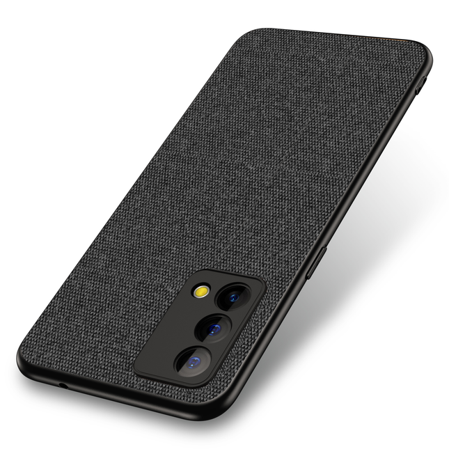 Soft Full Fabric Protective Back Case Cover for Realme GT Master (Black)