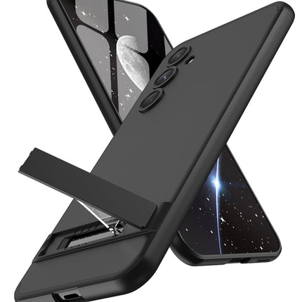 Mobizang Double Dip Full 360 Protection Back Case Cover With Stand for Samsung Galaxy S23 FE (Black)