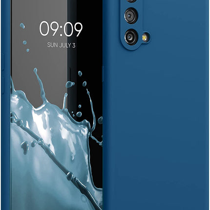 Matte Lens Protective Back Cover for OnePlus Nord CE (5G) / One Plus Nord CE (5G) , Slim Silicone with Soft Lining Shockproof Flexible Full Body Bumper Case , Blue