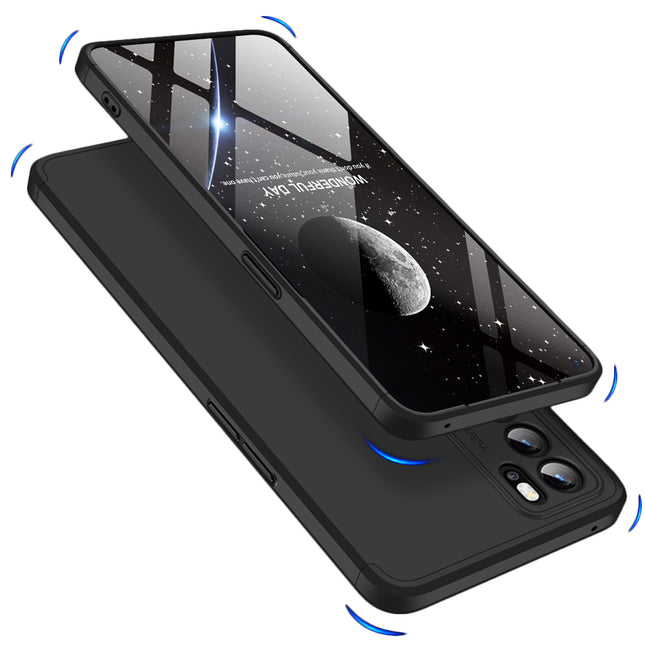 Double Dip Full 360 Protection Back Case Cover for Oppo Reno 6 Pro (5G) (Black)