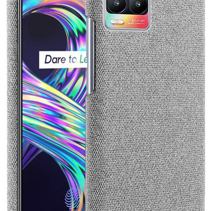 Woven Soft Fabric Case for Realme 8 Pro / Realme 8 (4G) Back Cover, Shock Protection Slim Hard Anti Slip Back Cover (Grey)