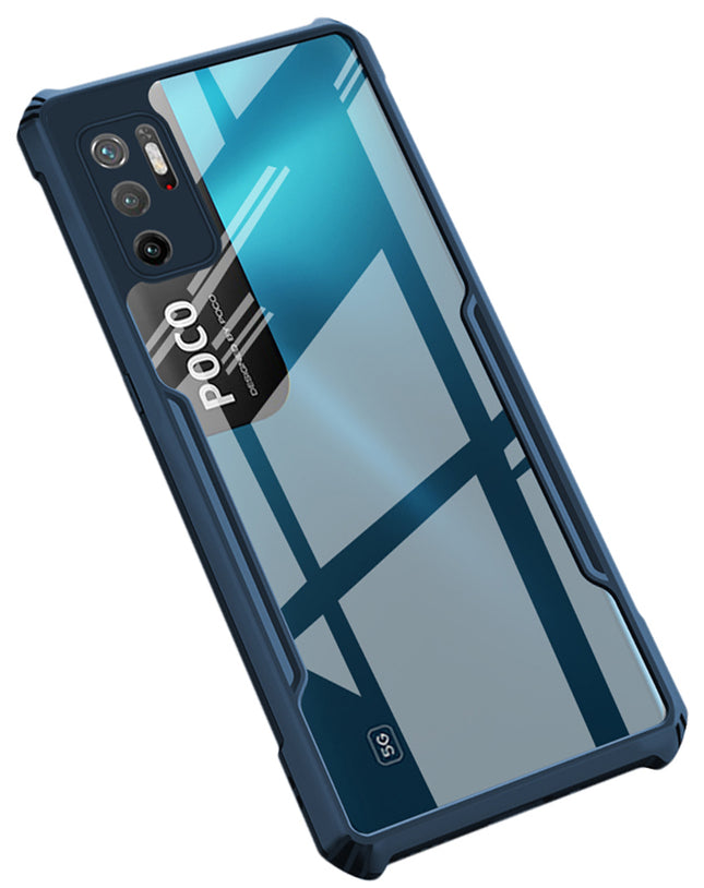 Beetle for Poco M3 Pro Back Case, [Military Grade Protection] Shock Proof Slim Hybrid Bumper Cover (Blue)