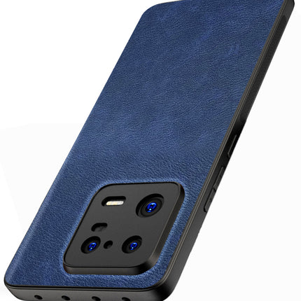 Mobizang Tux Back Case for Xioami 13 Pro (5G) | Slim Leather Shockproof Camera Protection Back Cover (Blue)