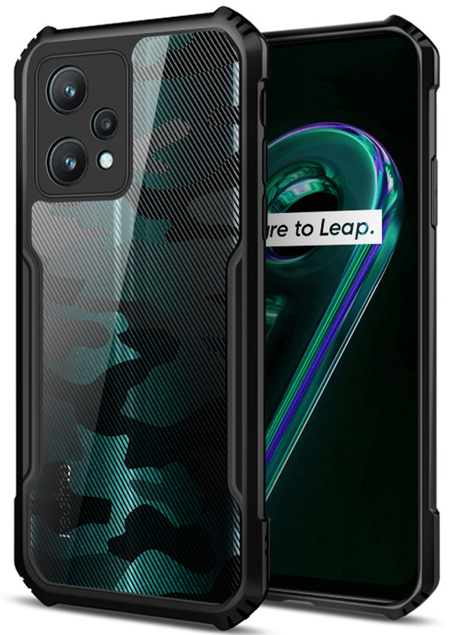 Beetle Camouflage for Realme 9 Pro Back Case, [Military Grade] Shockproof Slim Hybrid Cover (Black)