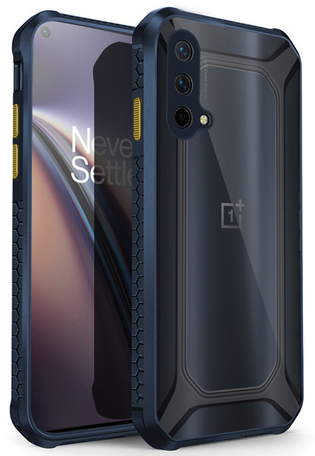 Unicorn for OnePlus Nord CE (5G) / One Plus Nord CE (5G) Clear Back Case, [Military Grade Protection] Shock Proof Slim Hybrid Bumper Cover (Blue)
