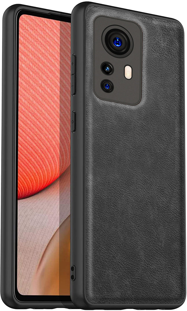 Tux Back Case for Xiaomi 12 PRO (5G) , Slim Leather Case with Shockproof Back Cover (Black)