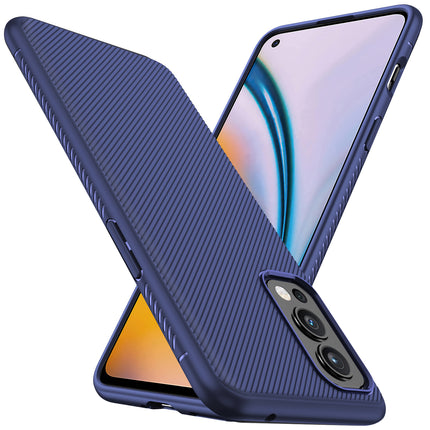 Twill Shock Proof Soft Flexible Back Case Cover for OnePlus Nord 2 (5G) / One Plus Nord 2 (5G)  (Blue)