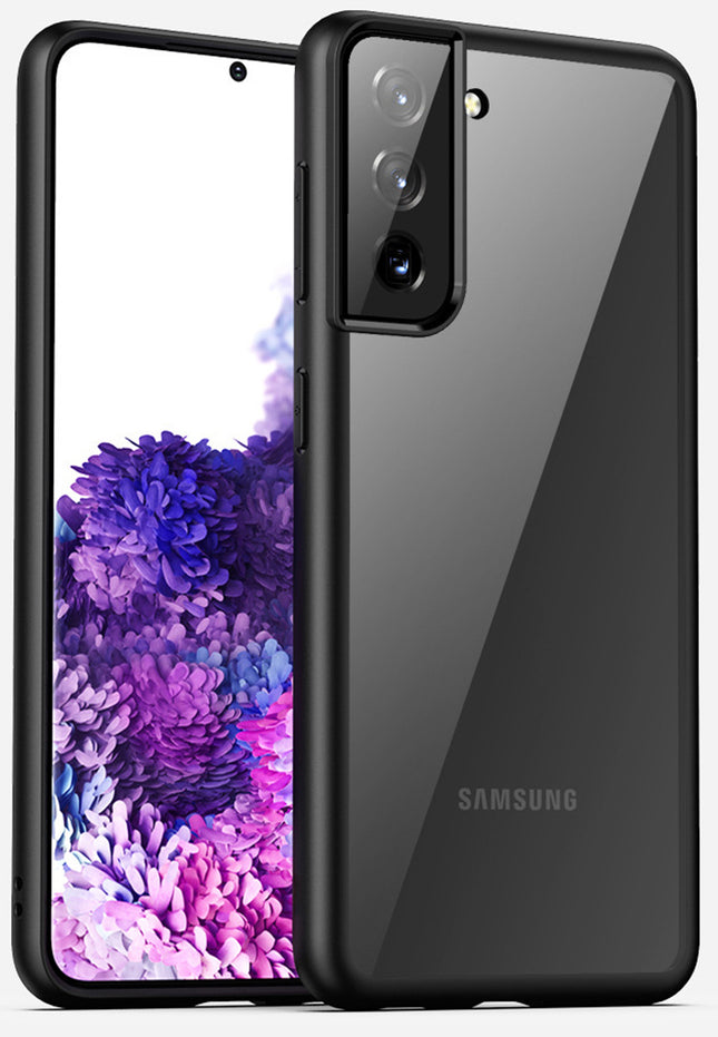 Hawkeye Clear Back Cover for Samsung Galaxy S22 Plus , Camera Lens Protector Shockproof Slim Clear Case Cover (Black)