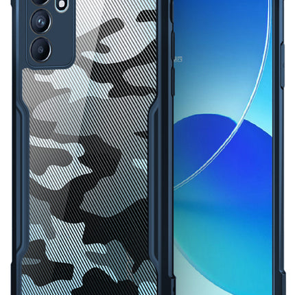 Beetle Camouflage for Oppo Reno 6 PRO Back Case , [Military Grade Protection] Shock Proof Slim Hybrid Bumper Cover (Blue)