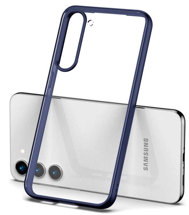 Mobizang Hawkeye Clear Back Cover for Samsung Galaxy S23 Plus | Camera Lens Protector Shockproof Slim Clear Case Cover (Blue)