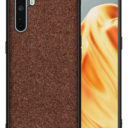 Soft Full Fabric Protective Shockproof Back Case Cover for Oppo F15 (Full Brown)