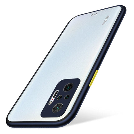Paper Thin Back Cover For Xiaomi Redmi Note 10 Pro /  Note 10 Pro Max , Super Slim Matte Translucent Full Protection Back Case (Blue)