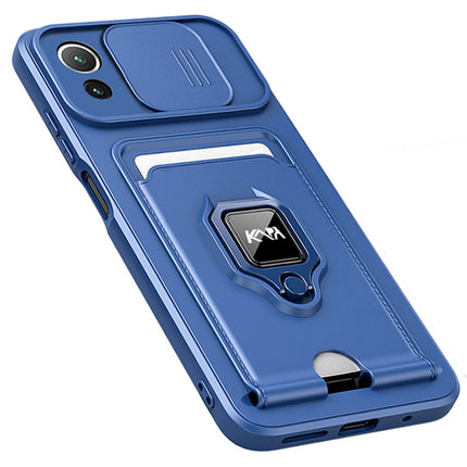 Mobizang Bisen Back Cover for Xiaomi Mi 11 Lite , Shockproof Slim Bumper Back Case (Blue)