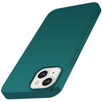 Silk Smooth Finish [Full Coverage] All Sides Protection Slim Back Case Cover for Apple iPhone 13 Mini (5.4 inch) (Green)
