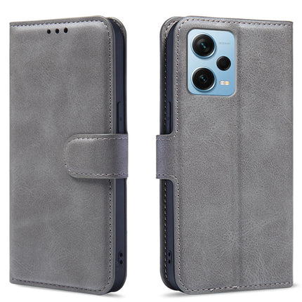 Mobizang Prime Slim Magnetic Flip Cover for Redmi Note 12 Pro Plus (5G) | PU Leather Shockproof Folio Case with Card Holders RFID Blocking Kickstand (Grey)