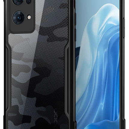 Beetle Camouflage for Oppo Reno 7 Pro (5G) Back Case, [Military Grade Protection] Shock Proof Slim Hybrid Bumper Back Cover , Black
