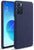 Woven Soft Fabric Case for Oppo Reno 6 Back Cover, Shock Protection Slim Hard Anti Slip Back Cover (Blue)