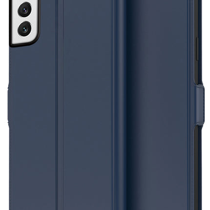 Noble Slim Flip Cover for Samsung Galaxy S22 Plus , Magnetic and Card Holder Stand Leather Flip Wallet Case (Blue)