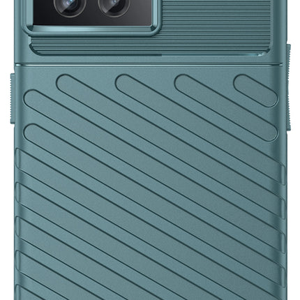 Mobizang Thunder Protective Flexible Back Cover for OnePlus 10R | Slim Anti Slip Rugged TPU Shockproof Full Body Bumper Case (Green)