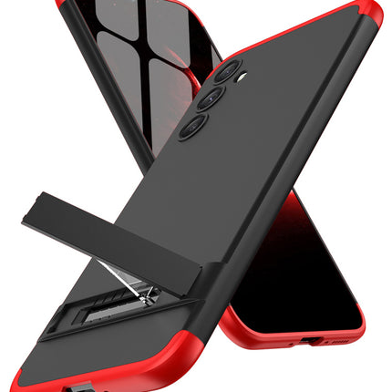 Mobizang Double Dip Full 360 Protection Back Case Cover for Samsung Galaxy A34 (Red / Black)