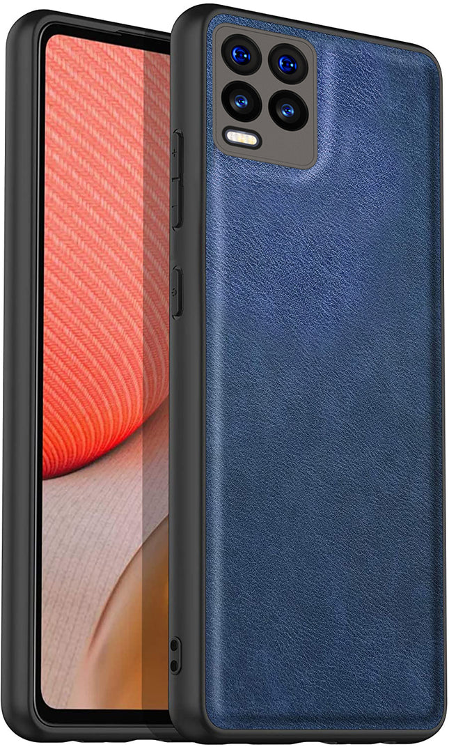 Tux Back Case For Realme 8 Pro / Realme 8 , Slim Leather Case with Soft Edge Shockproof Back Cover (Blue)