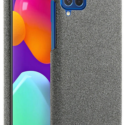 Woven Soft Fabric Case for Samsun Galaxy F62 Back Cover, Shock Protection Slim Hard Anti Slip Back Cover (Grey)