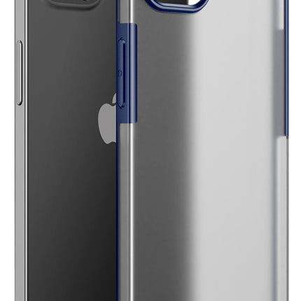 Shield Frosted Acrylic Back Shock Proof Case Cover for Apple iPhone 13 (6.1) (Blue)