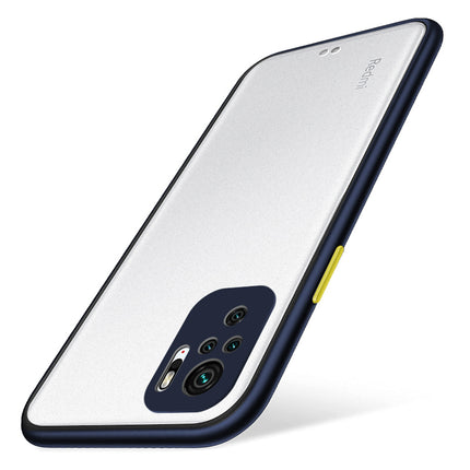Paper Thin Back Cover For Xiaomi Redmi Note 10 /  Note 10S , Super Slim Matte Translucent Full Protection Back Case (Blue)
