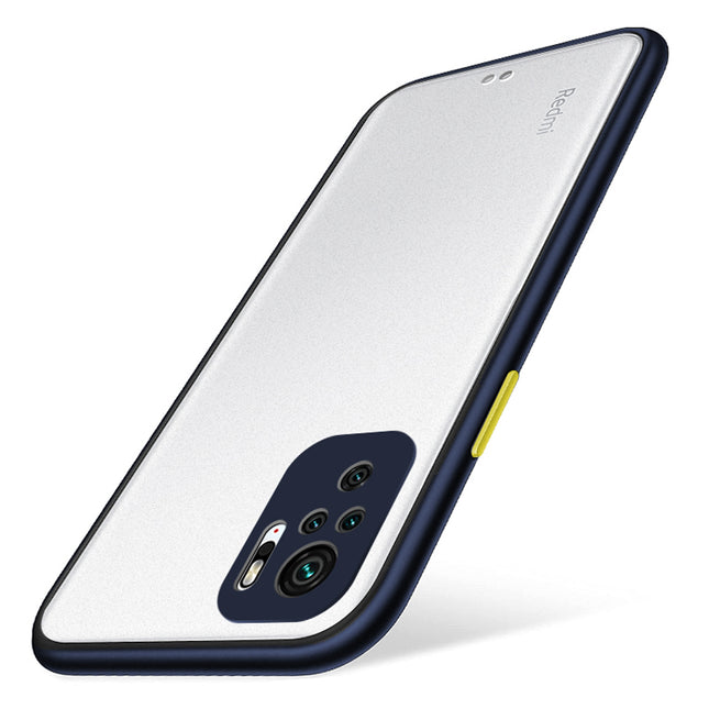 Paper Thin Back Cover For Xiaomi Redmi Note 10 /  Note 10S , Super Slim Matte Translucent Full Protection Back Case (Blue)