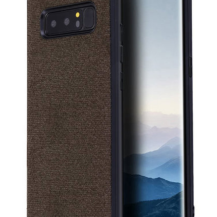 Soft Full Fabric Protective Shockproof Back Case Cover for Samsung Galaxy Note 8 (Full Brown)