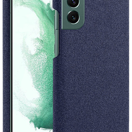 Woven Soft Fabric Case for Samsung Galaxy S22 Plus Back Cover, Shock Protection Slim Hard Anti Slip Back Cover (Blue)