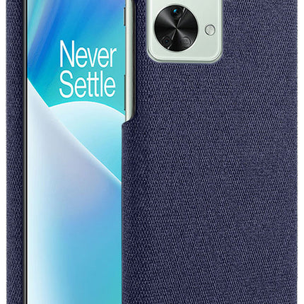 Mobizang Woven Soft Fabric Case for OnePlus Nord 2T  Back Cover,  Shock Protection Slim Hard Anti Slip Back Cover (Blue)