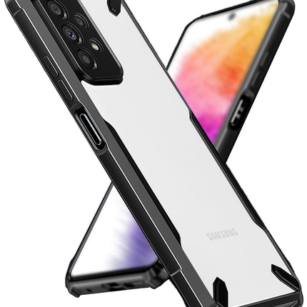 Mobizang Bull Back Cover for Samsung Galaxy A33 (5G), Shockproof Slim Hybrid Clear Case (Black)