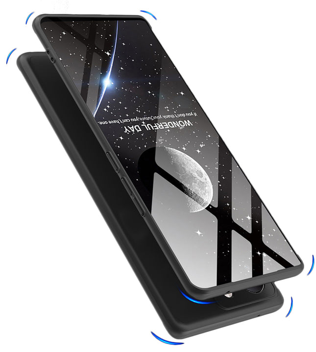 Mobizang Double Dip Full 360 Protection Back Case Cover for Vivo V29 PRO (Black)