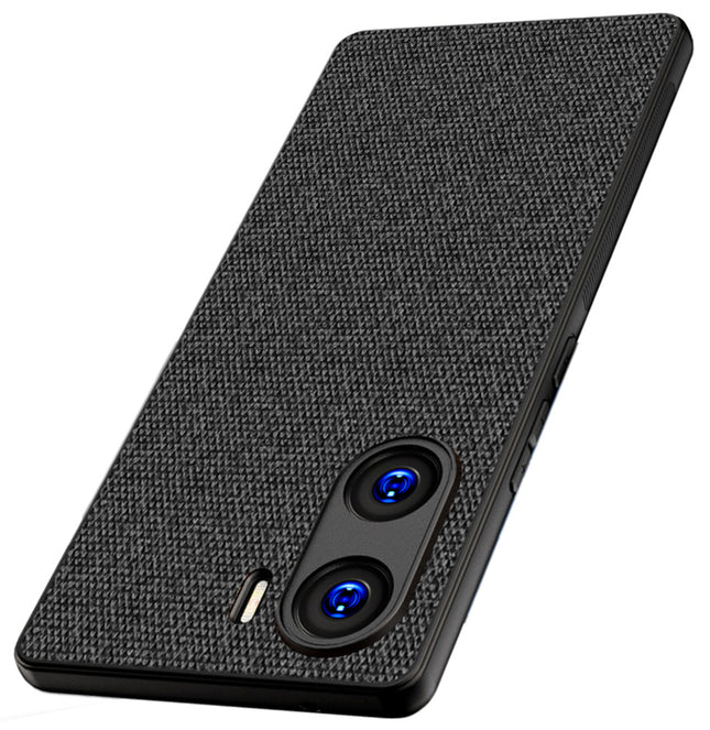 Mobizang Soft Full Fabric Protective Back Case Cover for Vivo V29E | Shockproof Slim Hard Anti Slip Back Case (Black)