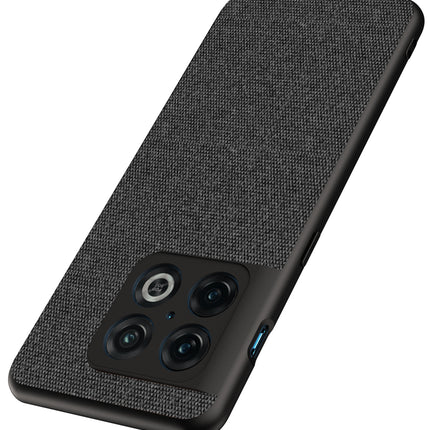 Soft Full Fabric Protective Back Case Cover for OnePlus 10 Pro (Black)