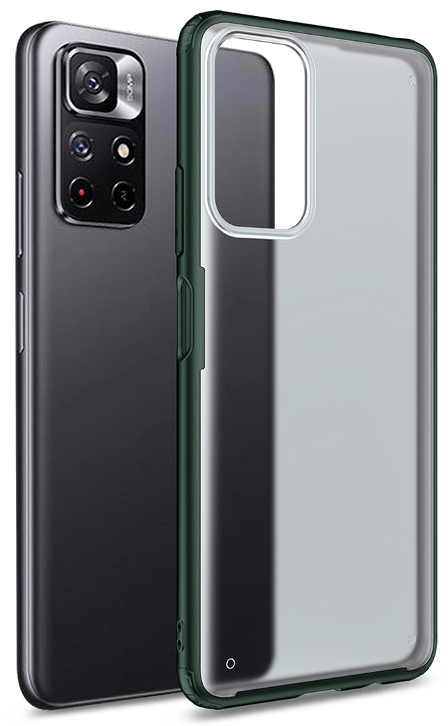 Shield Frosted Acrylic Back Shock Proof Case Cover for Xiaomi 11i HyperCharge (Green)